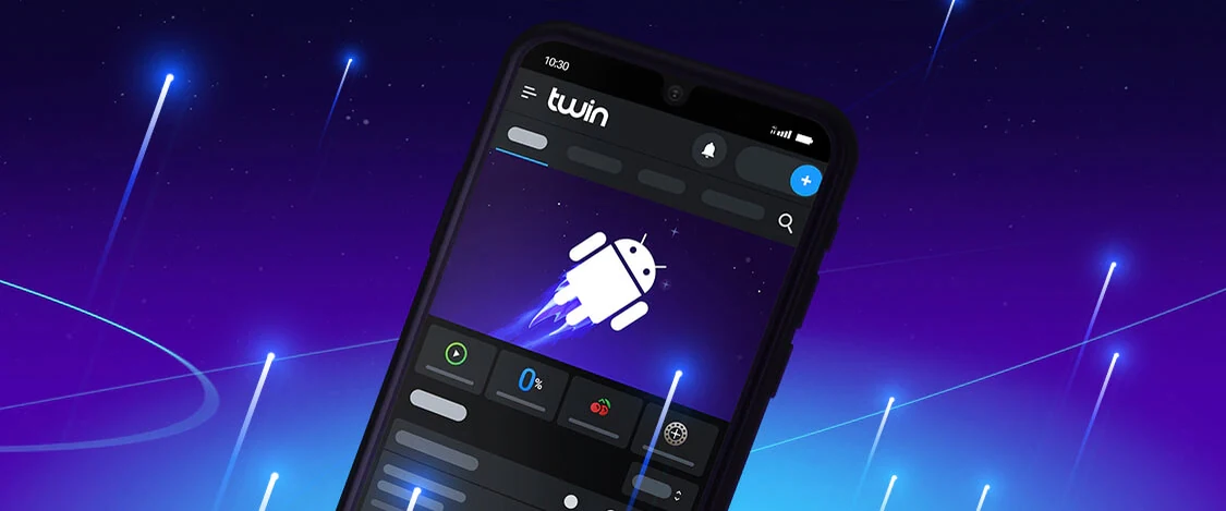 Androidtelefon med Twin-appen